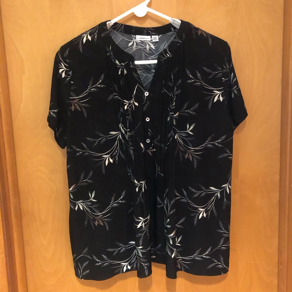 Croft&Barrow Woman’s size XXL Pintucked 1/2 Buttoned Blouse #3